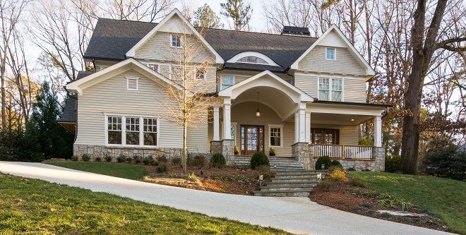 Modern building showcasing fiber cement panels with wood, brick or stone aesthetic