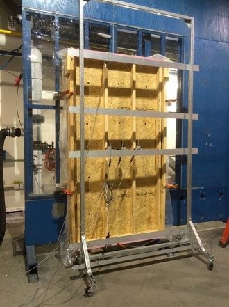 Back Side of Test Frame in Chamber