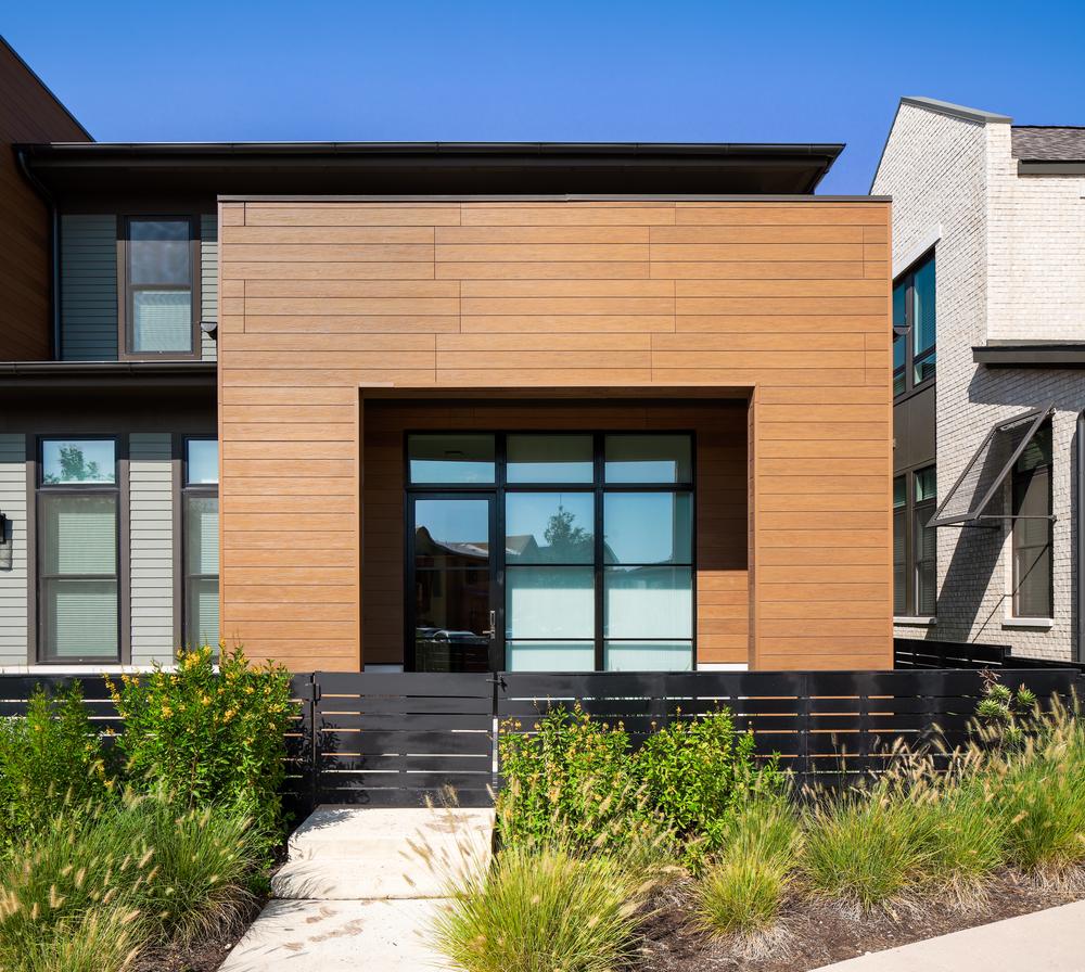 The Grove apartment complex is protected with Nichiha’s VintageWood in wood.