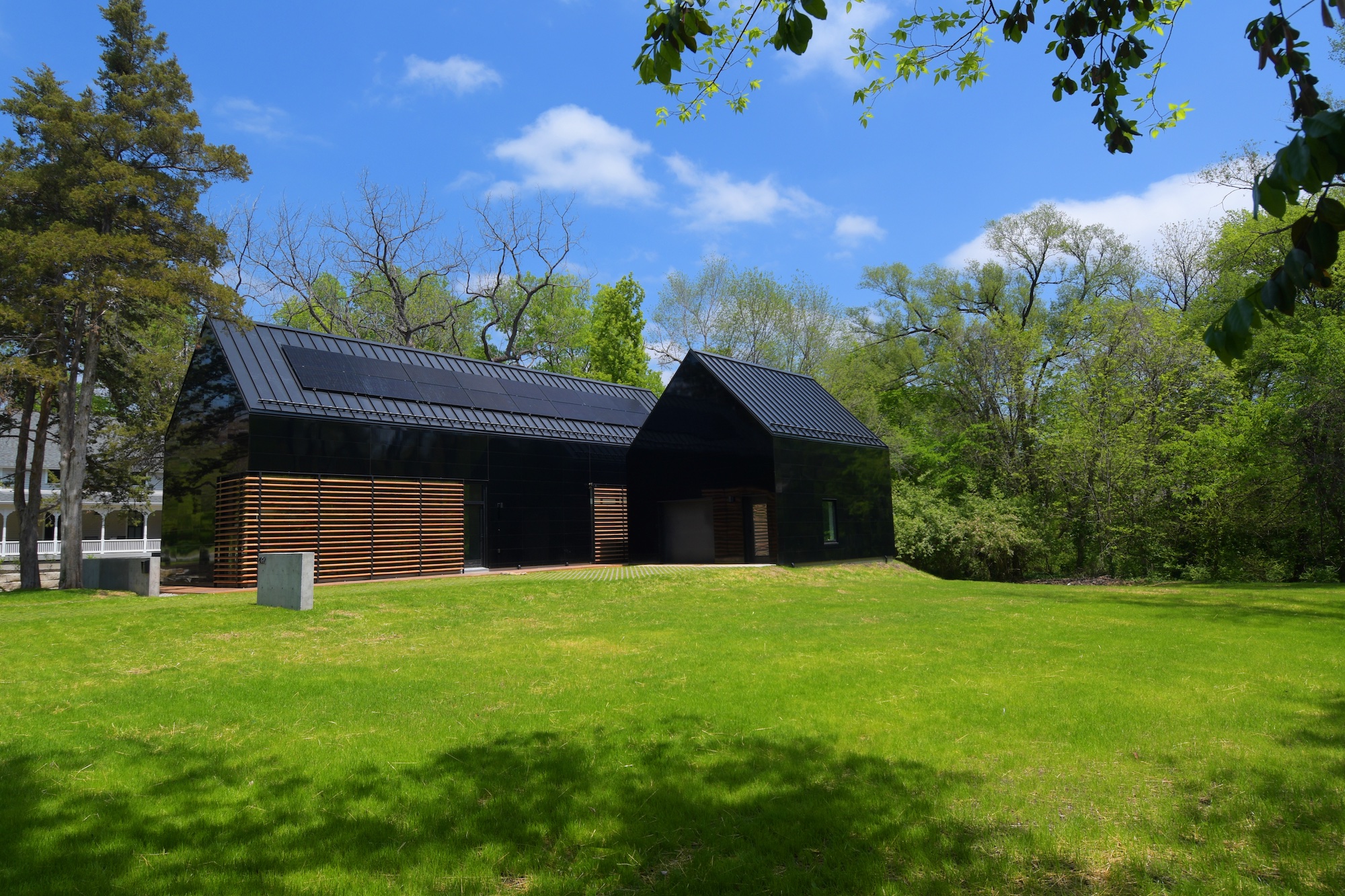 Hero image featuring modern building with fiber cement panels