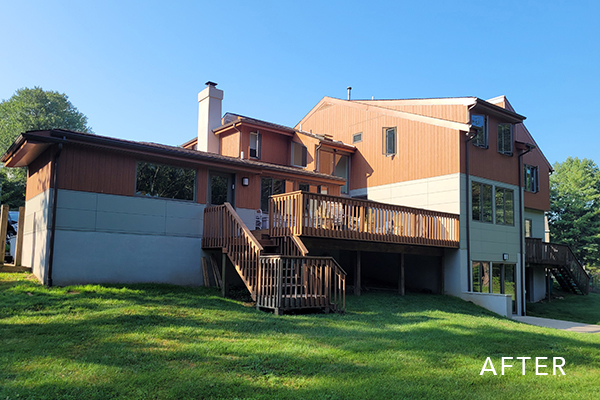 Back of the Kaiserian home after renovating with Nichiha