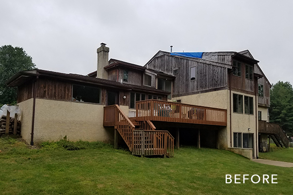 Back of Kaiserian home before renovating