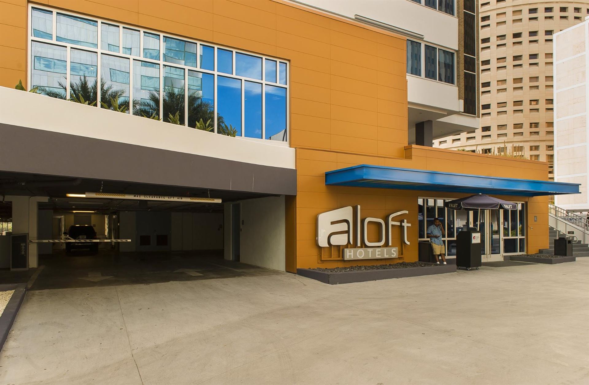 Exterior view of a building featuring Nichiha fiber cement panels and modern design