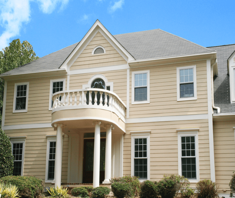 Exterior view of a building featuring Nichiha fiber cement panels and modern design