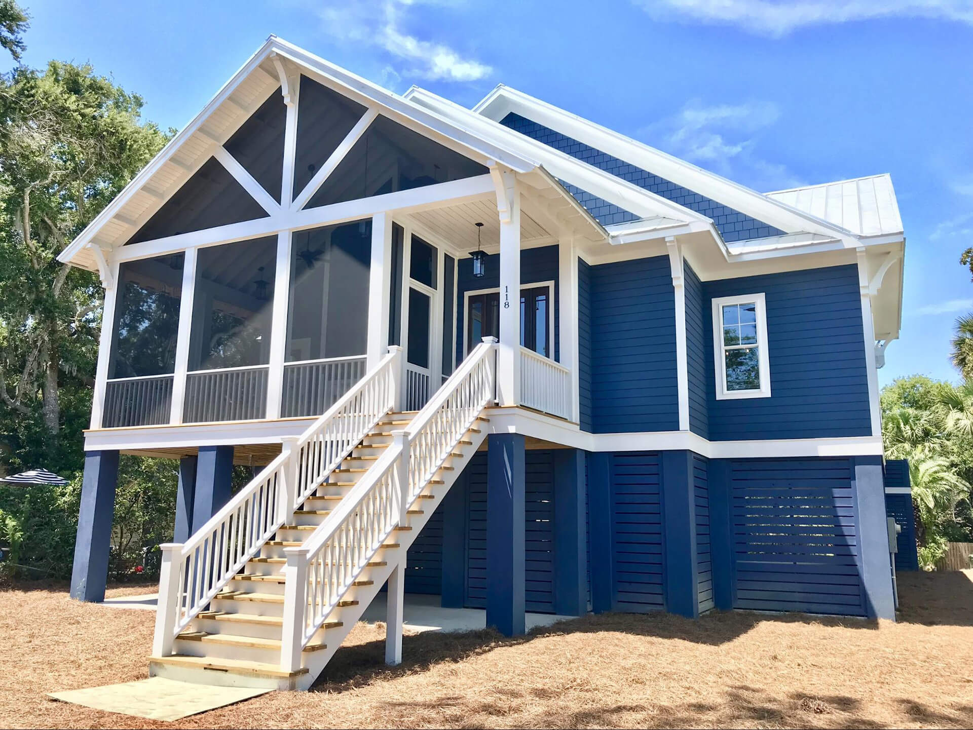 Exterior view of a building featuring Nichiha fiber cement panels and modern design