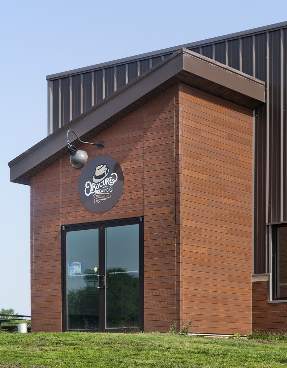 RoughSawn featured on the Obscure Brewing building in South Dakota