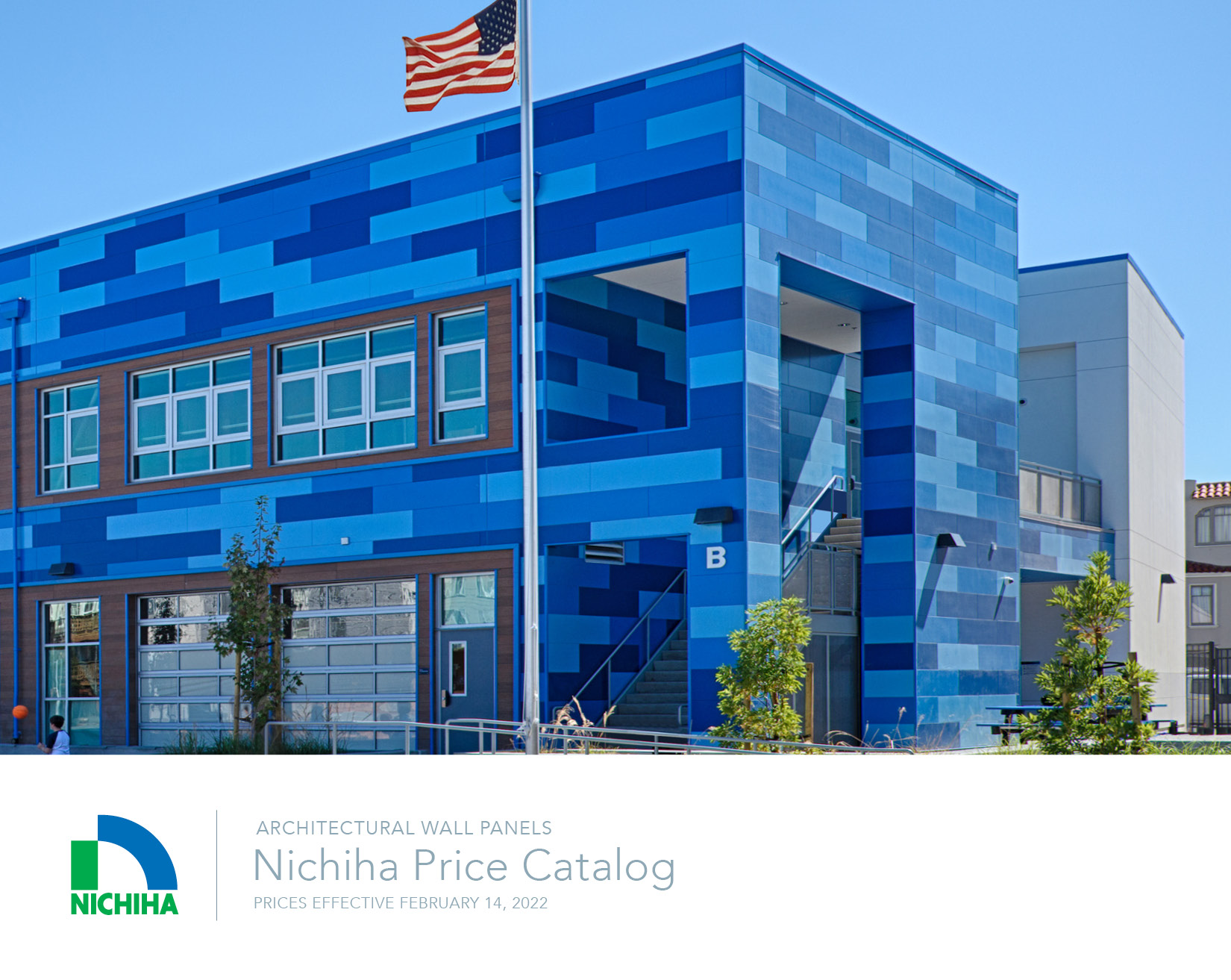 Cover of the Nichiha Price Catalog as of February 2022