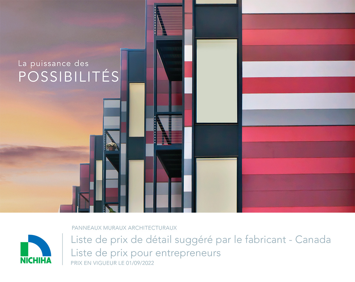 Cover of Price Catalog Canada French version